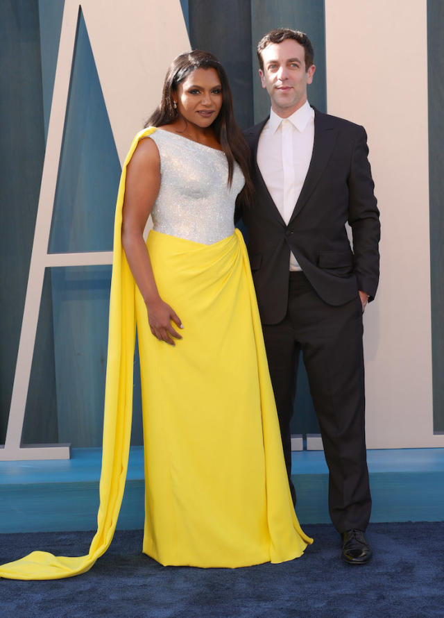 Mindy Kaling Wore a Spring Dress With Hip Cutouts