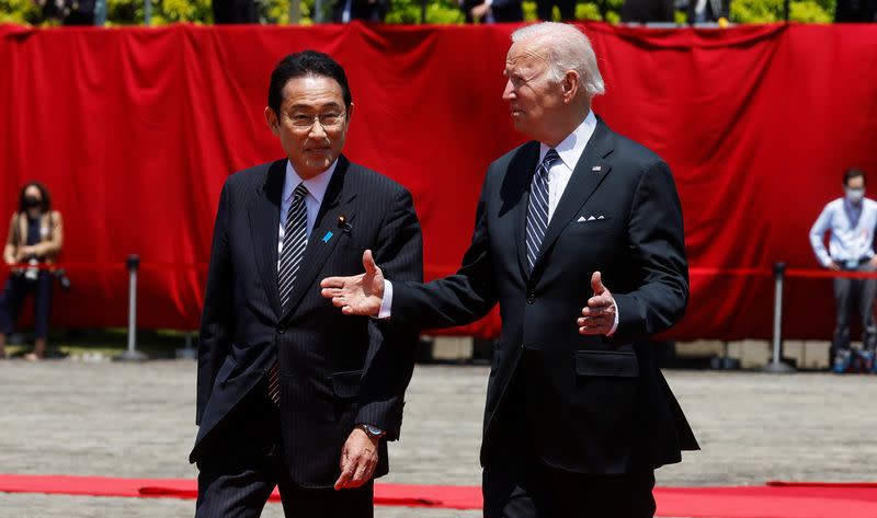 Japanese PM Kishida meets U.S. President Biden, in Tokyo