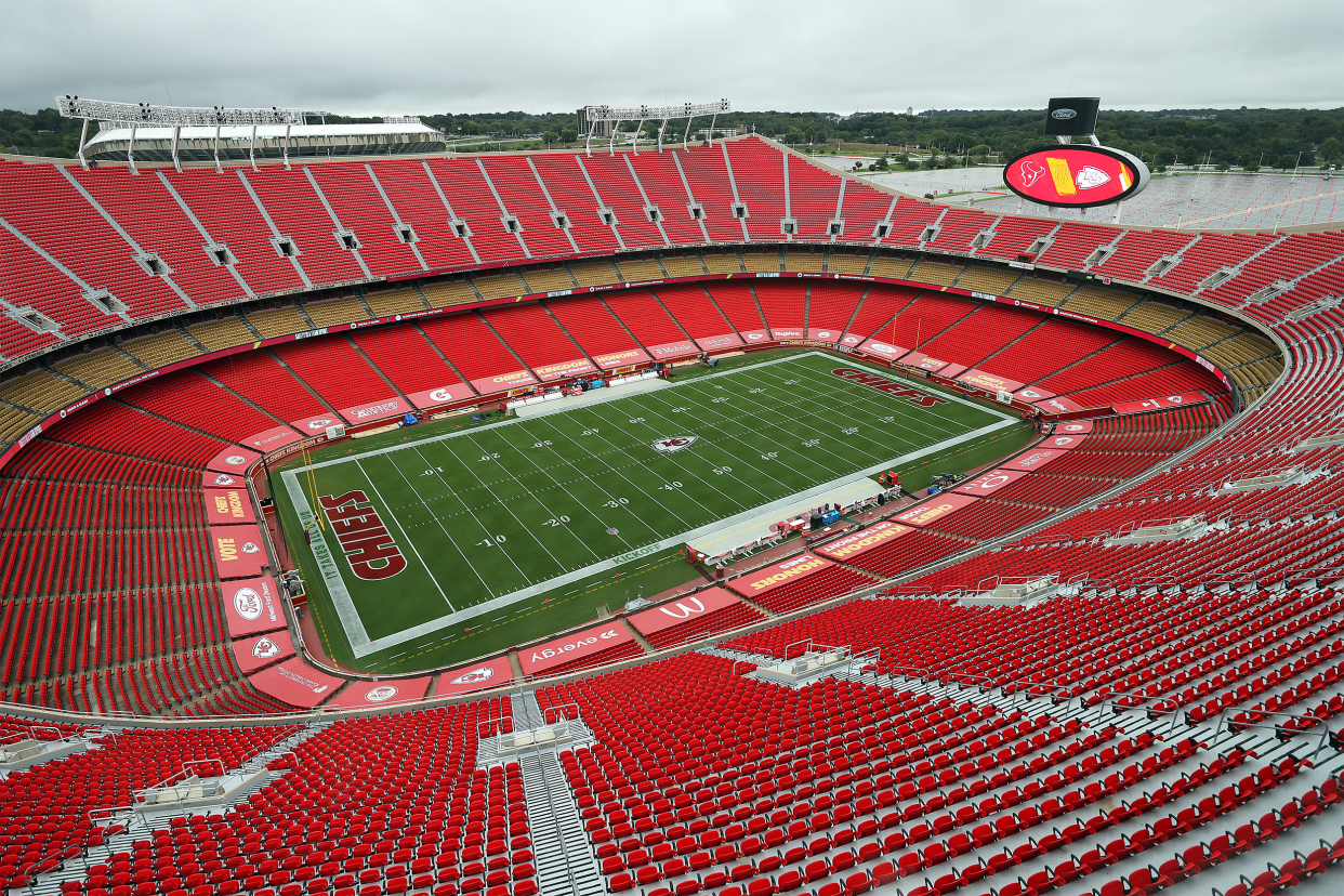 Kansas City Chiefs, Arrowhead Stadium, Kansas City, Missouri, general view of the empty stadium prior to the game between the Houston Texans and the Kansas City Chiefs on September 10, 2020