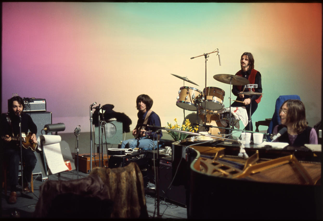 The Beatles in <i>THE BEATLES: GET BACK</i>. (Linda McCartney)