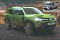 <p>Dacia is gearing up to reveal the reinvented, third-generation Duster, which will be one of the most affordable and capable SUVs on sale. Due in 2024, the new Dacia Duster will swap from the ageing B0 platform to the CMF-B architecture used by its crossover cousins, the Renault Captur and Nissan Juke. As well as promising substantial gains in rolling refinement and packaging, the new mechanicals will also accommodate the Duster’s first hybrid powertrain.</p><p><strong>PICTURE: Autocar rendering, spyshot inset</strong></p>