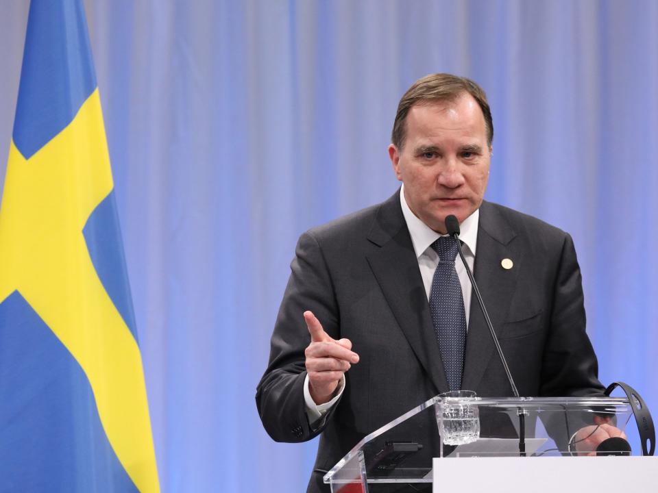 Sweden's prime minister said he was 'available for talks' to form a new coalition: AFP/Getty