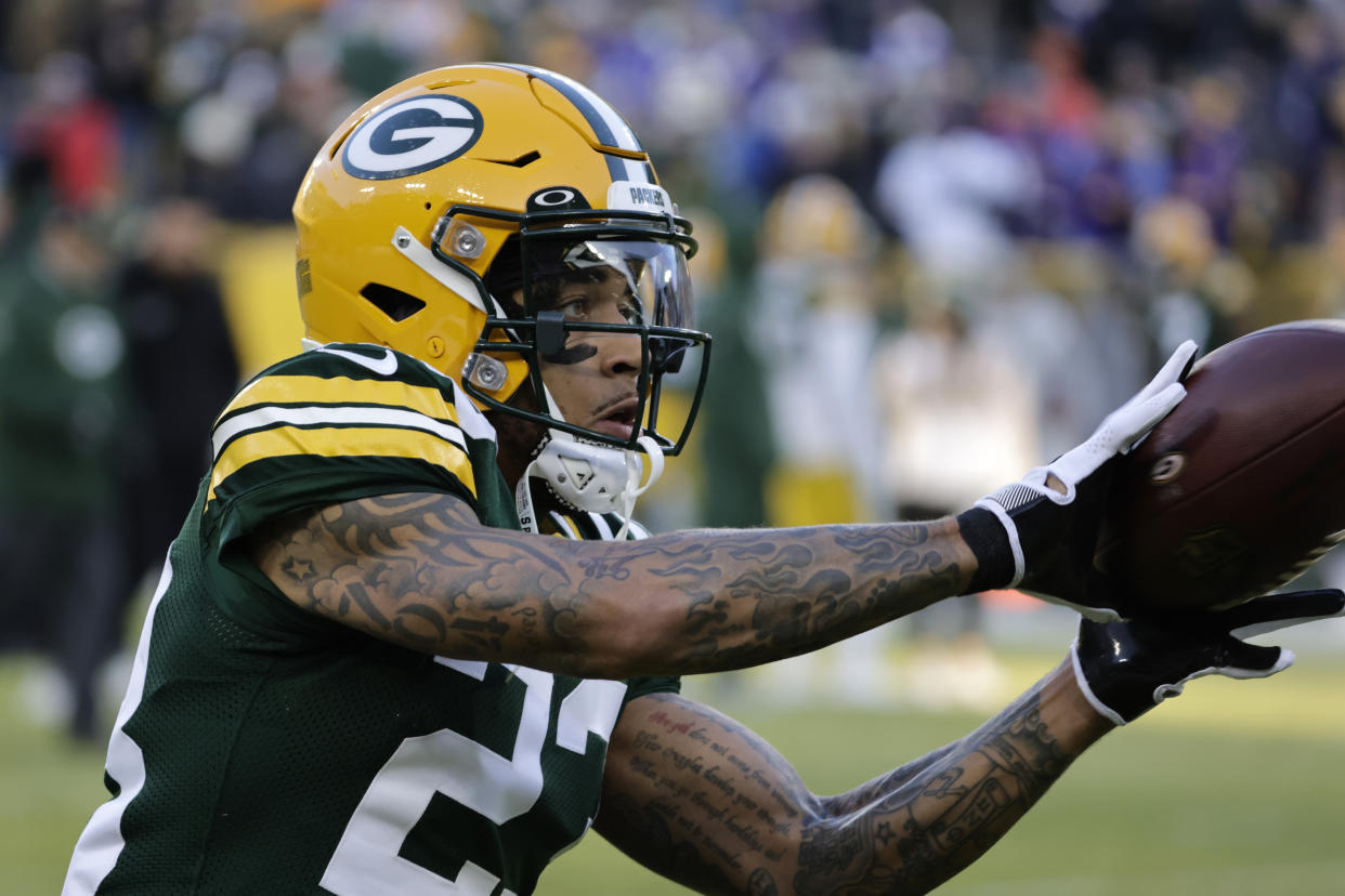 Green Bay Packers cornerback Jaire Alexander (23) wanted to improve upon his first matchup against Justin Jefferson. (AP Photo/Mike Roemer)