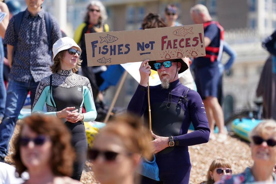 Protests against sewage overspill have been widespread (PA Wire)