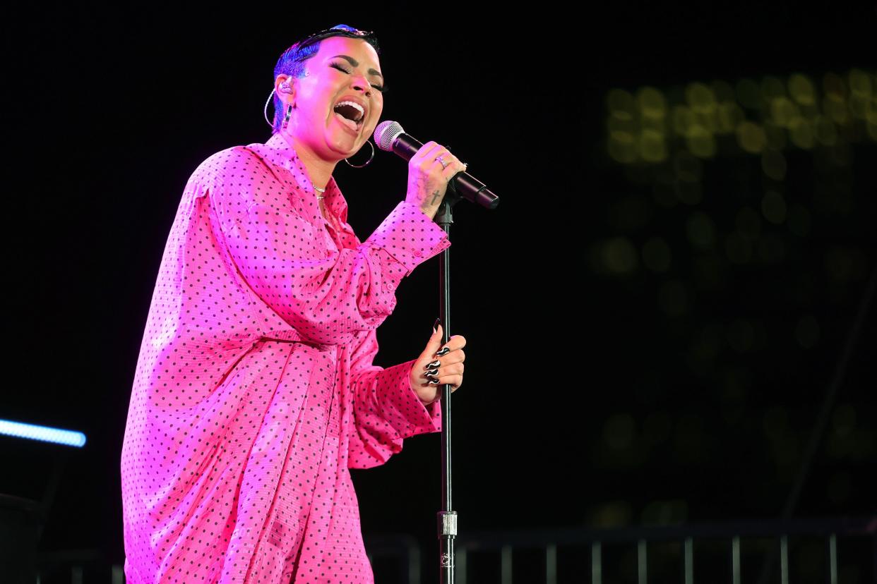 Demi Lovato said sharing their identity 'opens up another level or vulnerability'. (Photo by Rich Fury/Getty Images for OBB Media)