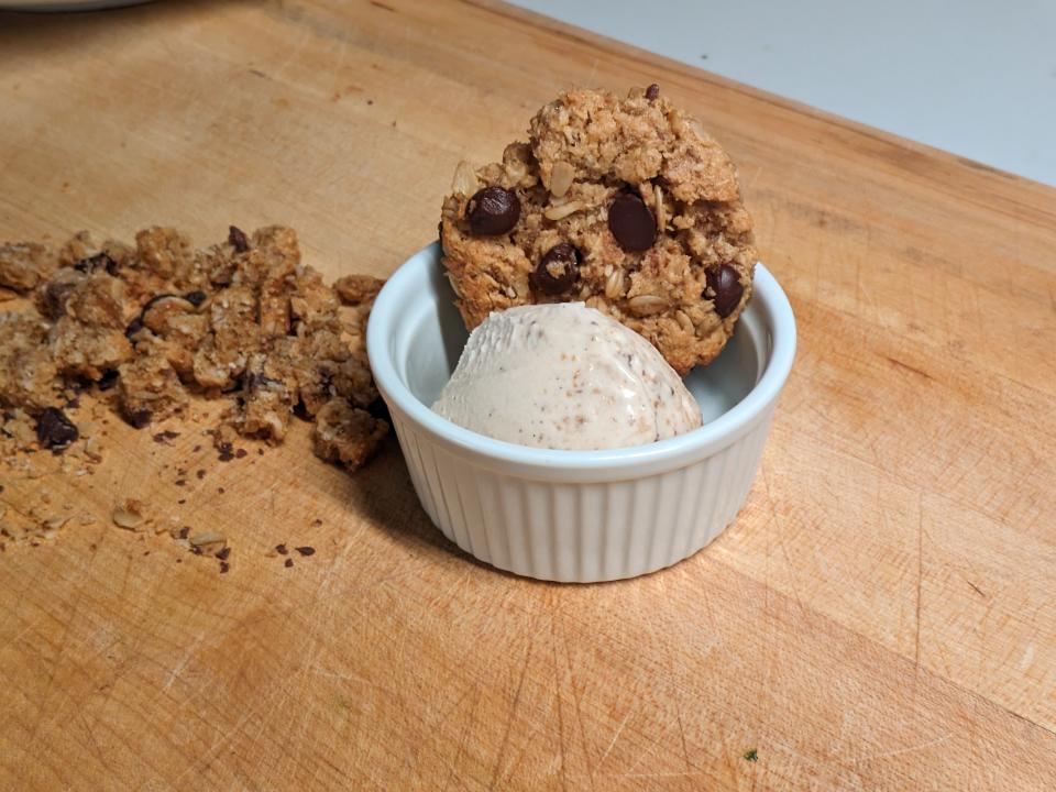 <p>A peanut butter cookie ice cream recipe from the Oh She Glows blog adapted for the Ninja Creami.</p> 