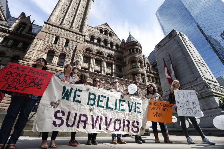 <p>A national debate around gender-based violence kicked off from the moment the Toronto Star broke the accusations that former CBC Radio host Jian Ghomeshi assaulted women he dated. That conversation came to a fever pitch in March when Ghomeshi was acquitted on all charges of sexual assault and choking, but apologized to one complainant for his sexualized and predatory workplace behaviour. Photo from Getty Images</p>