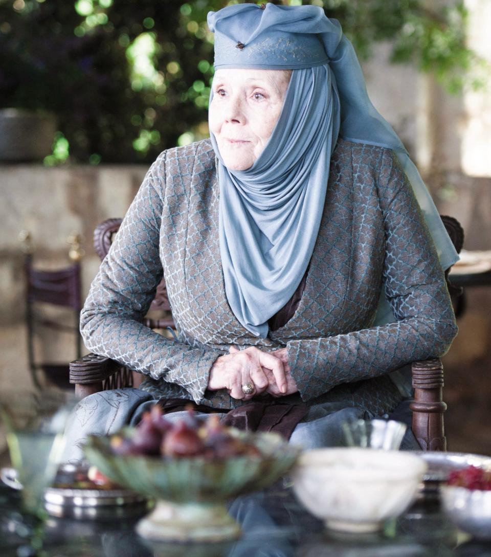 As the fearless Lady Olenna Tyrell in Game of Thrones