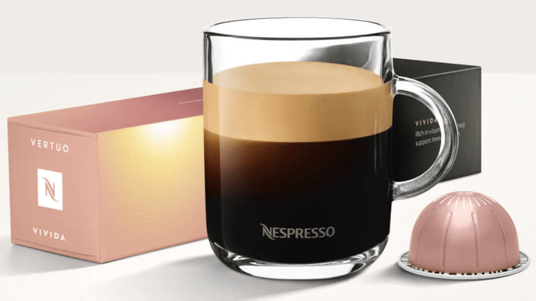 Nespresso Vivida drink and pods 