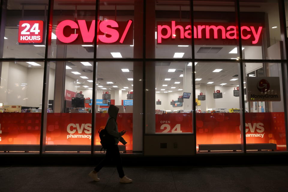 A view of a CVS pharmacy store in Manhattan, New York, U.S., November 15, 2021. REUTERS/Andrew Kelly