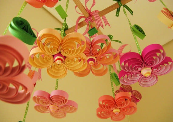 Paper Flowers Mobile