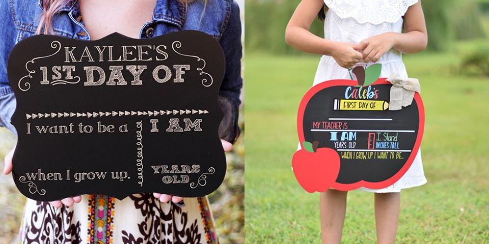 Take Your Back-to-School Photos to the Next Level With A First-Day-of-School Sign