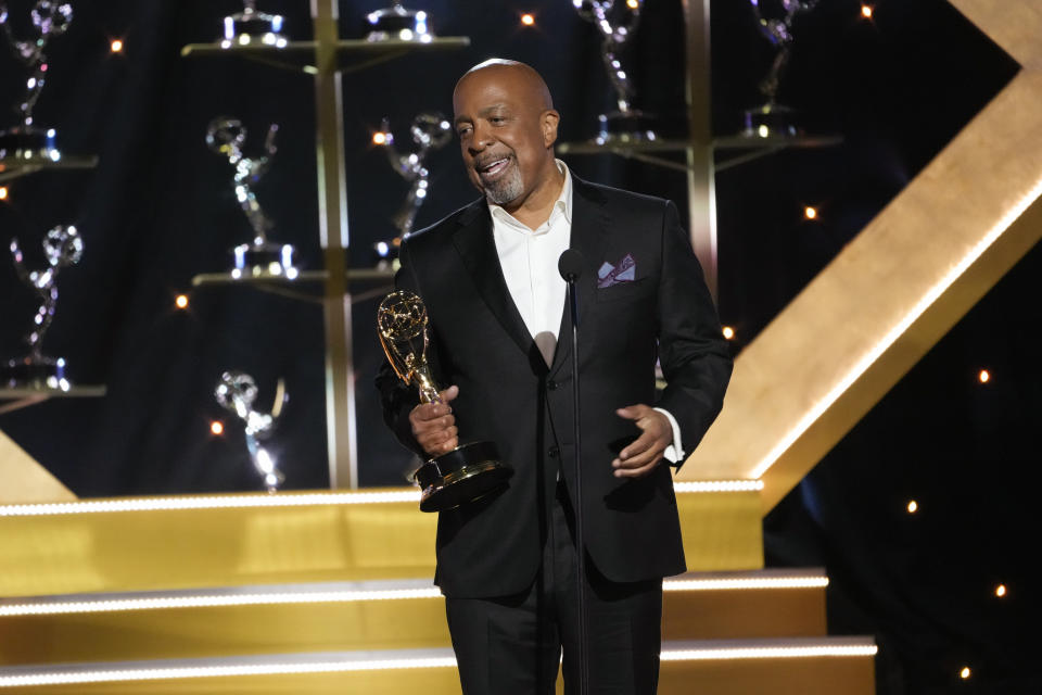 Robert Gossett accepts the award for outstanding performance by a supporting actor in a daytime drama series for "General Hospital" during the 51st Daytime Emmy Awards on Friday, June 7, 2024, at the Westin Bonaventure in Los Angeles. (AP Photo/Chris Pizzello)