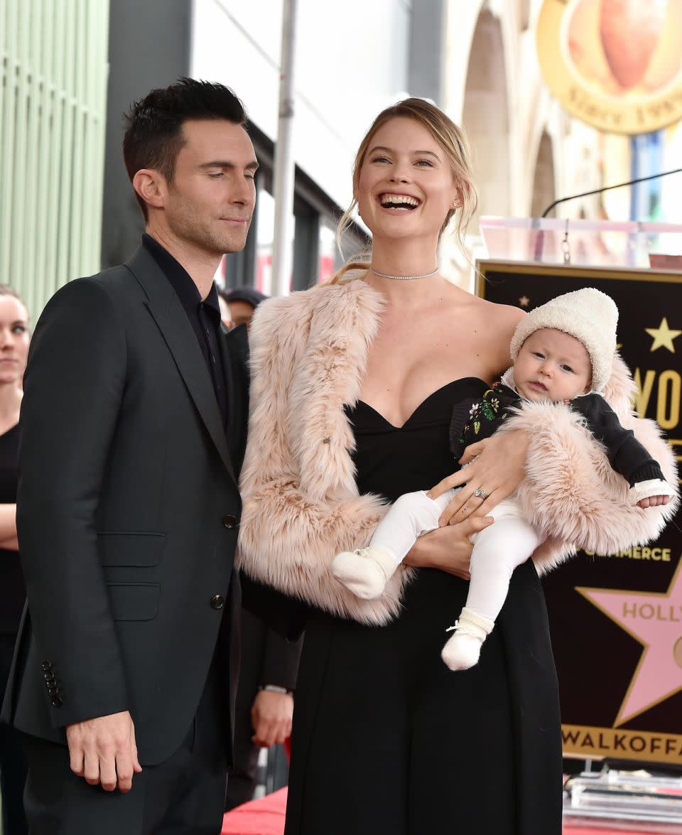 The couple tied the knot in 2014, with the Maroon 5 frontman said to take time of US The Voice to help with the second baby. Photo: Getty