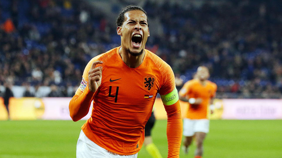 Van Dijk sealed an unlikely draw for the Netherlands. Pic: Getty