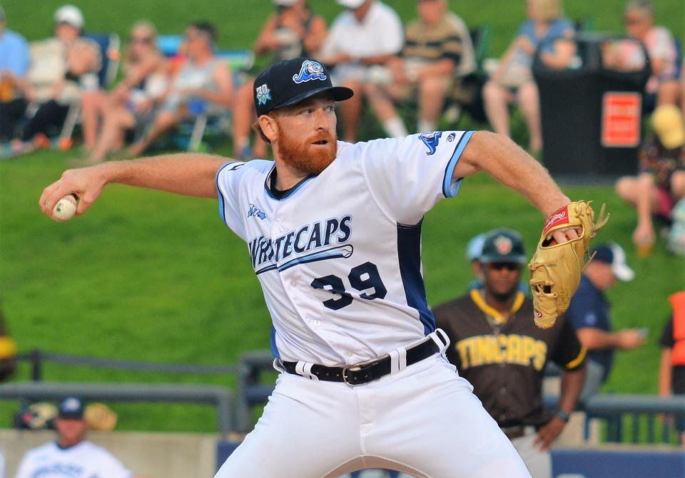 Detroit Tigers pitcher Spencer Turnbull pitched a rehab start for the West Michigan Whitecaps on Tuesday, July 25, 2023, at LMCU Ballpark in Comstock Park.