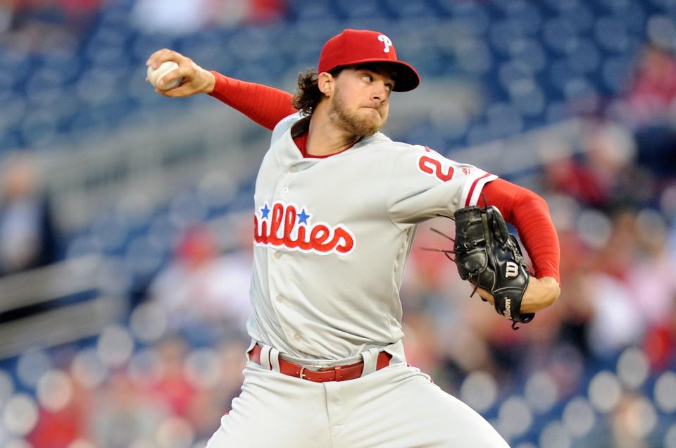 The Phillies need more pitching behind Aaron Nola. (Photo by Greg Fiume/Getty Images)