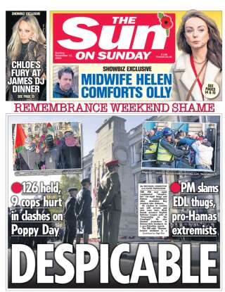 « Abject », titre « The Sun on Sunday », le 12 novembre 2023. . 