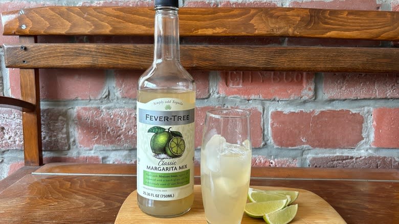 Glass and Bottle Margarita Mix