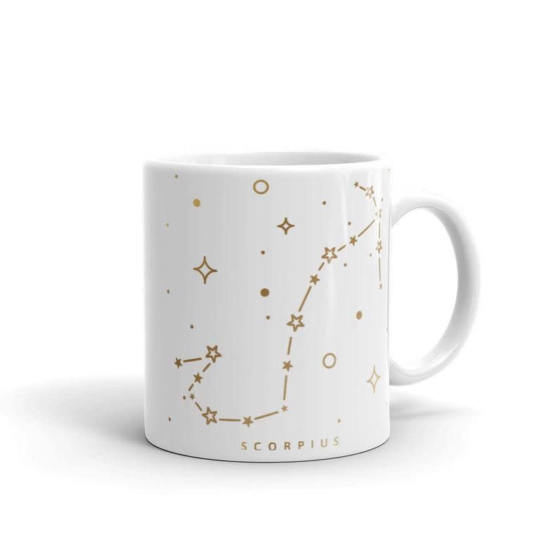 Scorpio Gold Constellation Zodiac Coffee Mug