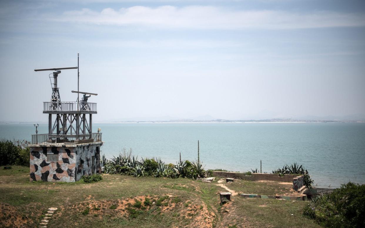 A radar station operates from a clifftop on the Taiwanese island of Kinmen which, at points lies only a few miles from China - Getty Images AsiaPac