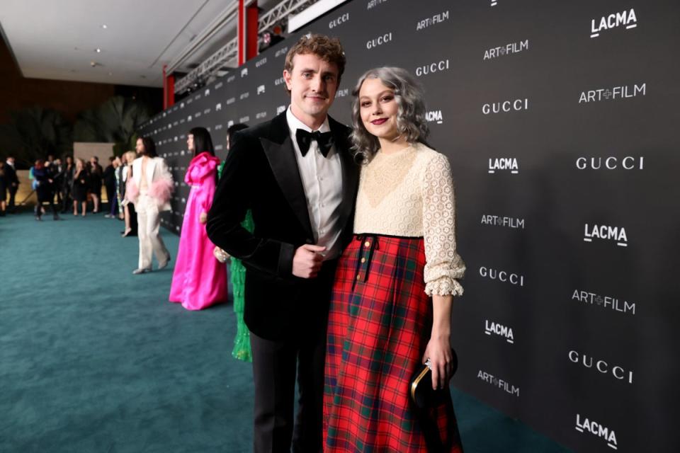 Paul Mescal and Phoebe Bridgers in 2021 (Getty Images for LACMA)