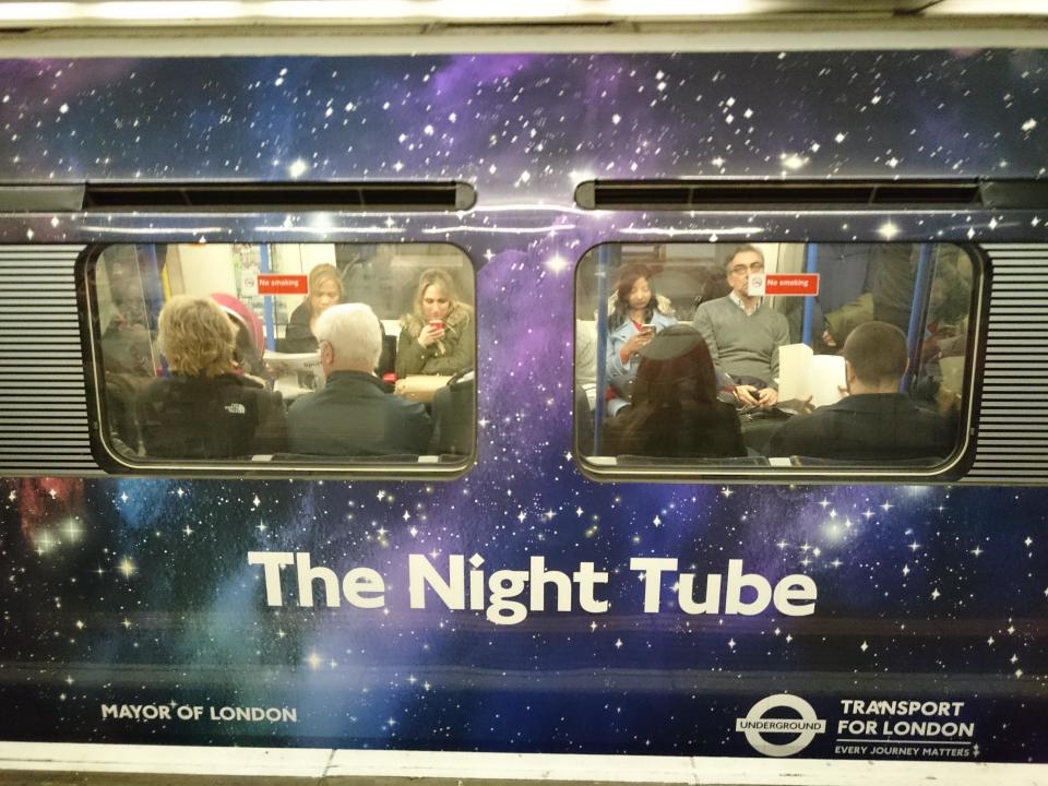 Transport for London promotes the Night Tube service on the Piccadilly line