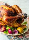 <p>Who says turkey is just for Thanksgiving? For the most flavorful <a href="https://www.delish.com/holiday-recipes/thanksgiving/a55338/best-oven-roast-turkey-recipe/" rel="nofollow noopener" target="_blank" data-ylk="slk:turkey;elm:context_link;itc:0;sec:content-canvas" class="link ">turkey</a>, turn to apple cider. If you are planning on a smaller holiday gathering his year, this method also works on smaller pieces of meat. So if you plan on only cooking a turkey breast or two—or even just roasting a chicken—you can still use this apple cider brine! </p><p>Get the <a href="https://www.delish.com/holiday-recipes/thanksgiving/a29490440/apple-cider-turkey-brine-recipe/" rel="nofollow noopener" target="_blank" data-ylk="slk:Apple Cider Brined Turkey recipe;elm:context_link;itc:0;sec:content-canvas" class="link "><strong>Apple Cider Brined Turkey recipe</strong></a>.</p>