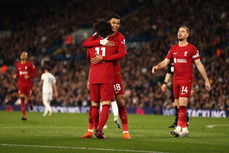 Salah, Gakpo and Jota all scored against Leeds (Getty Images)