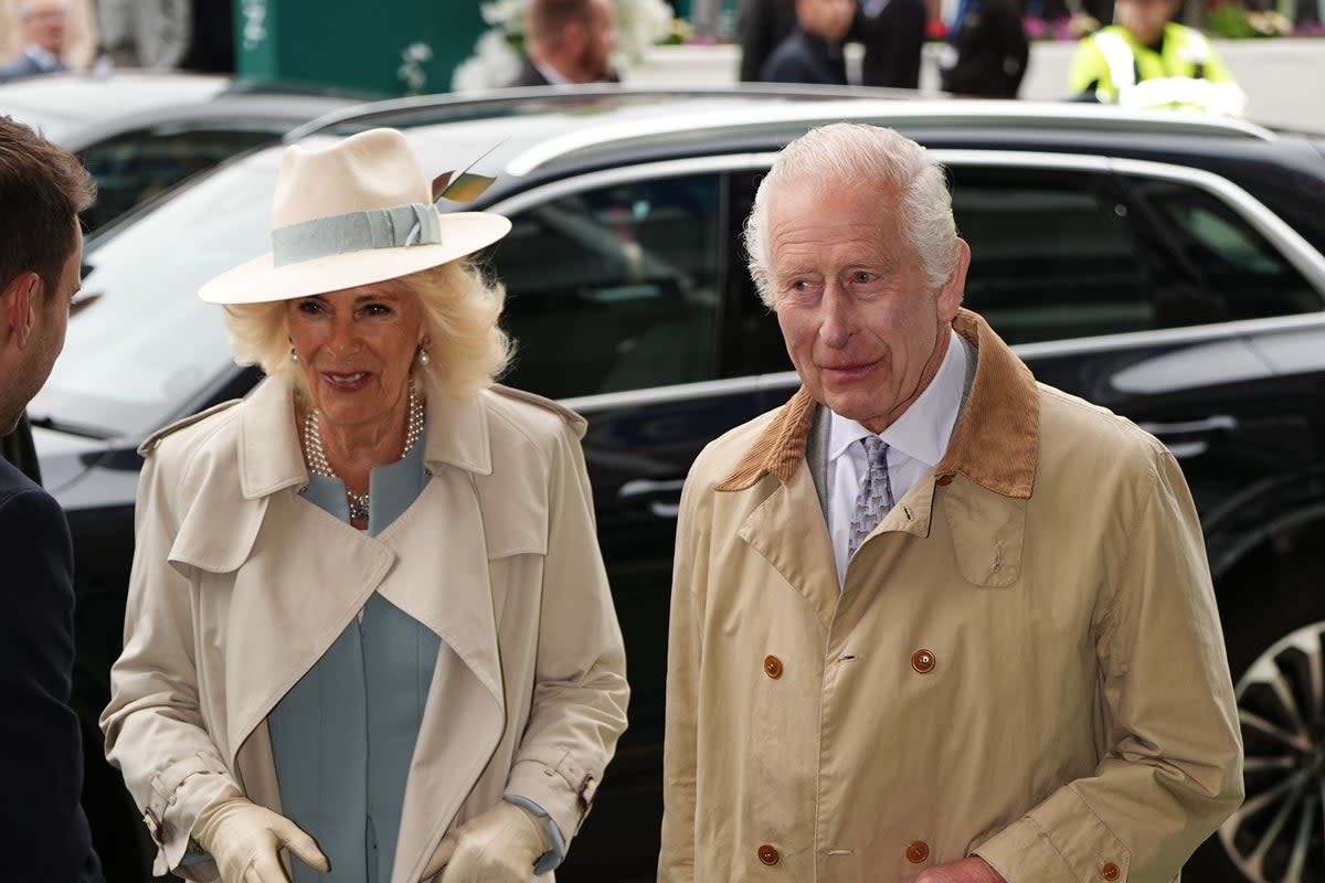 The King and Queen at Epsom (PA)