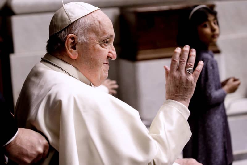 Pope Francis presides Christmas Mass in St. Peter's Basilica at the Vatican. Evandro Inetti/ZUMA Press Wire/dpa