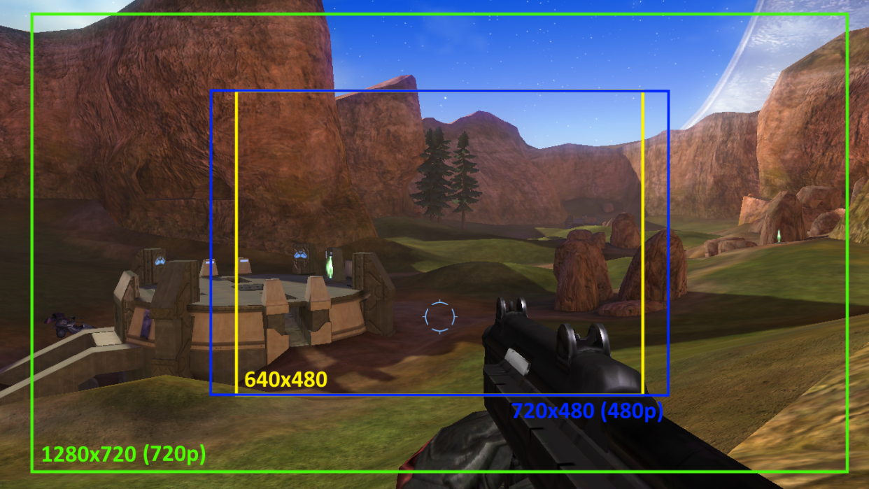  Official screenshot of the Halo 2 HD project from its GitHub page. Technically 1080i is also supported, but not considered playable. 
