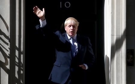 Britain's new Prime Minister, Boris Johnson, enters Downing Street, in London