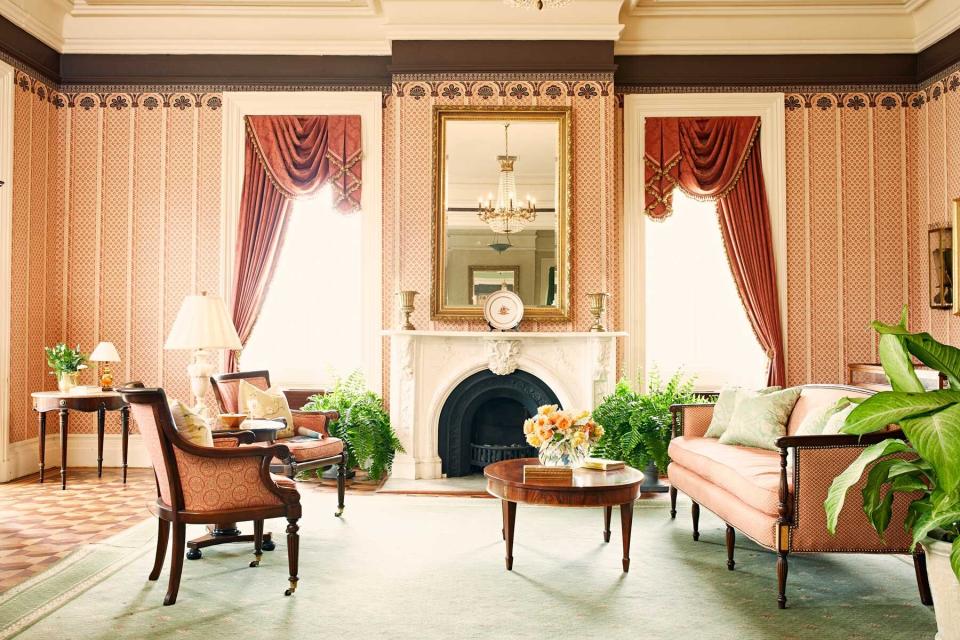 A sitting area in the John Rutledge House hotel in Charleston, SC