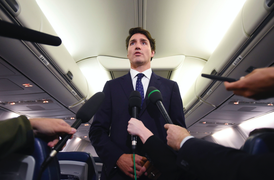 Mr Trudeau launched his re-election campaign a week ago (AP)