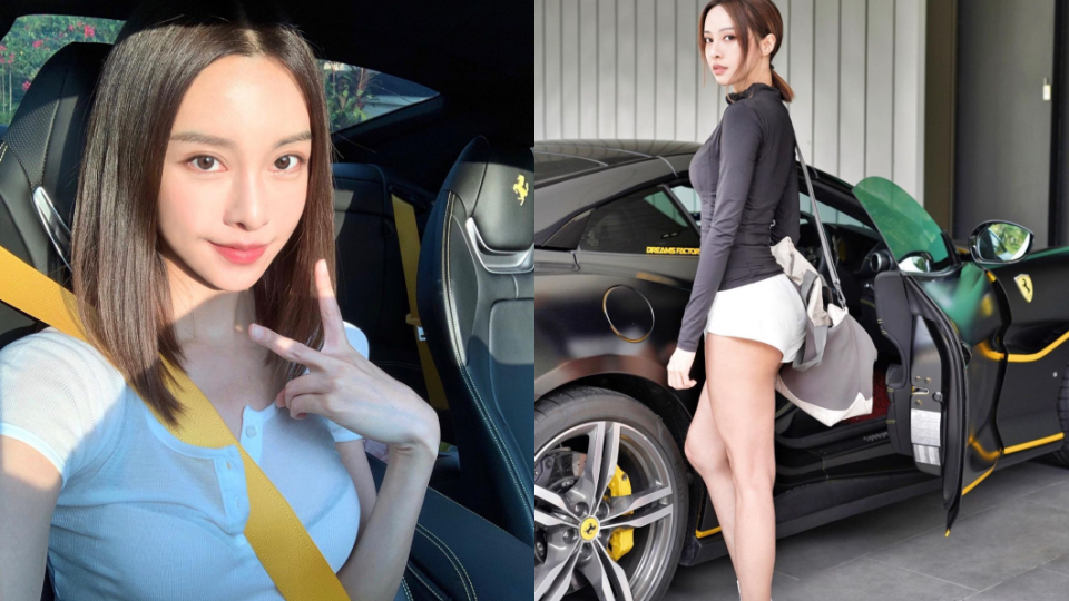 眼尖的網友也發現，李元玲平時似乎也是以跑車代步。(圖片來源/ Cathryn Li IG)