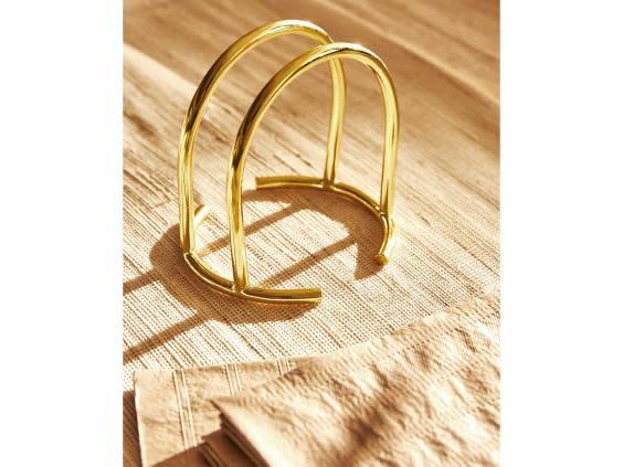 Add a touch of luxury with these gold napkin holders (Zara Home)