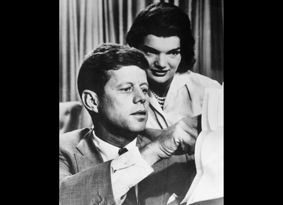 A photo dated in the 1950s shows John F. Kennedy with his wife Jacqueline Bouvier Kennedy. (AFP/AFP/Getty Images)