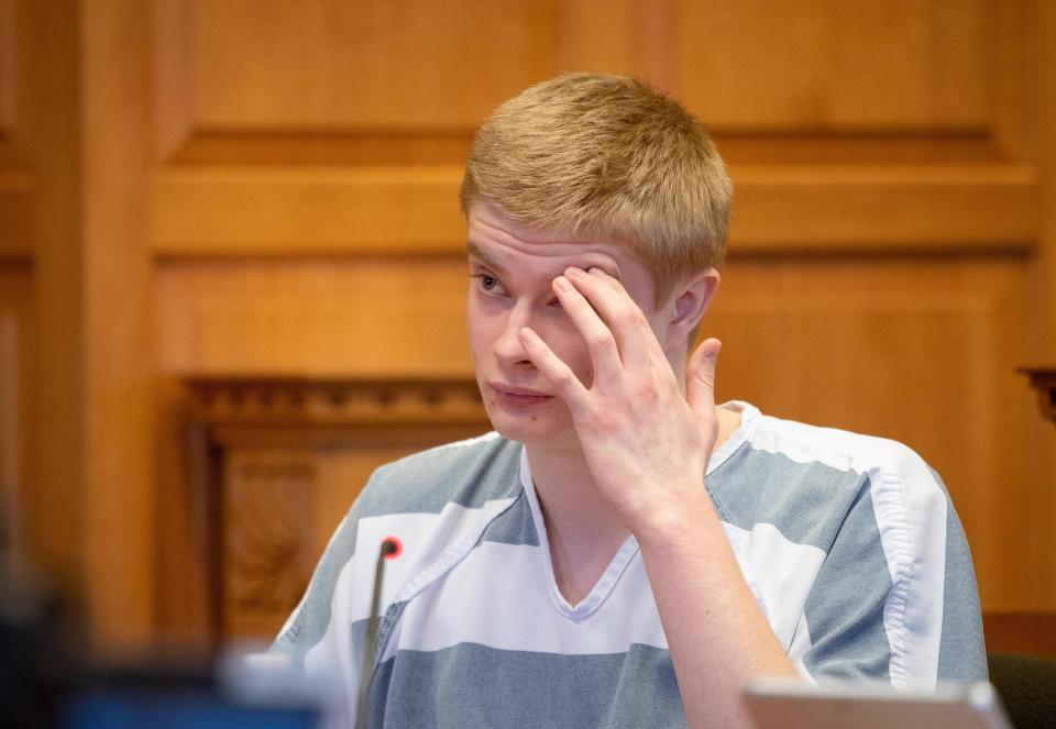 Jeremy Goodale pleads guilty in the 2021 murder of Fairfield Spanish teacher Nohema Graber at the Jefferson County Courthouse in Fairfield, Tuesday, April 18, 2023. 