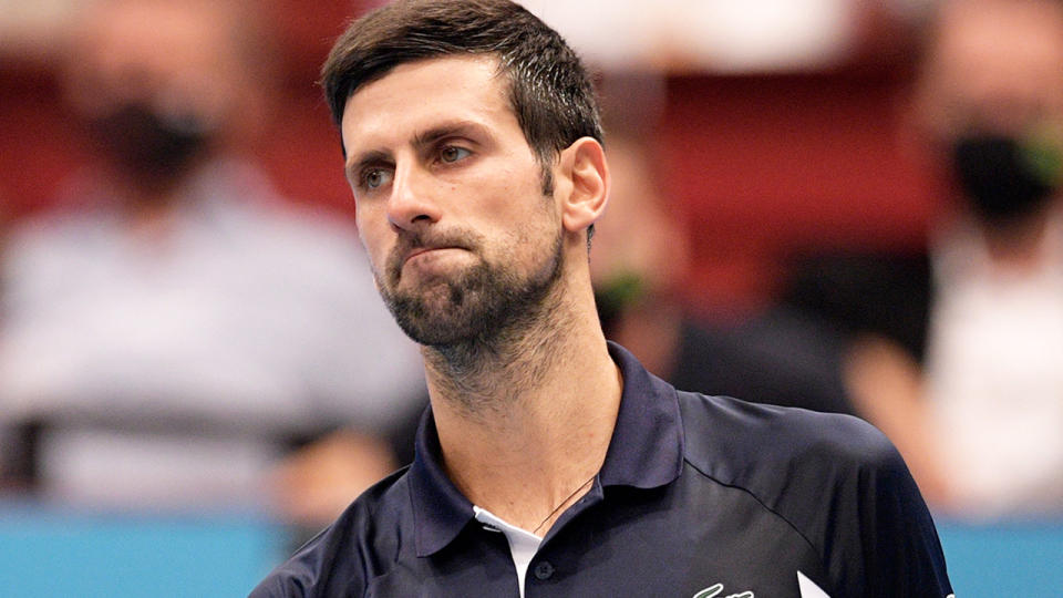 Novak Djokovic, pictured here in action against Lorenzo Sonego at the Erste Bank Open.