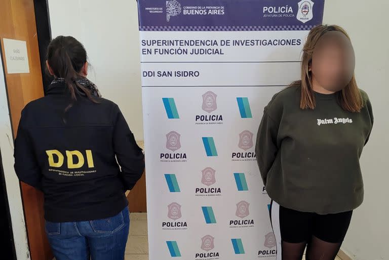 La empleada de Martitegui fue detenida por detectives de la Delegación Departamental de Investigaciones (DDI) de San Isidro