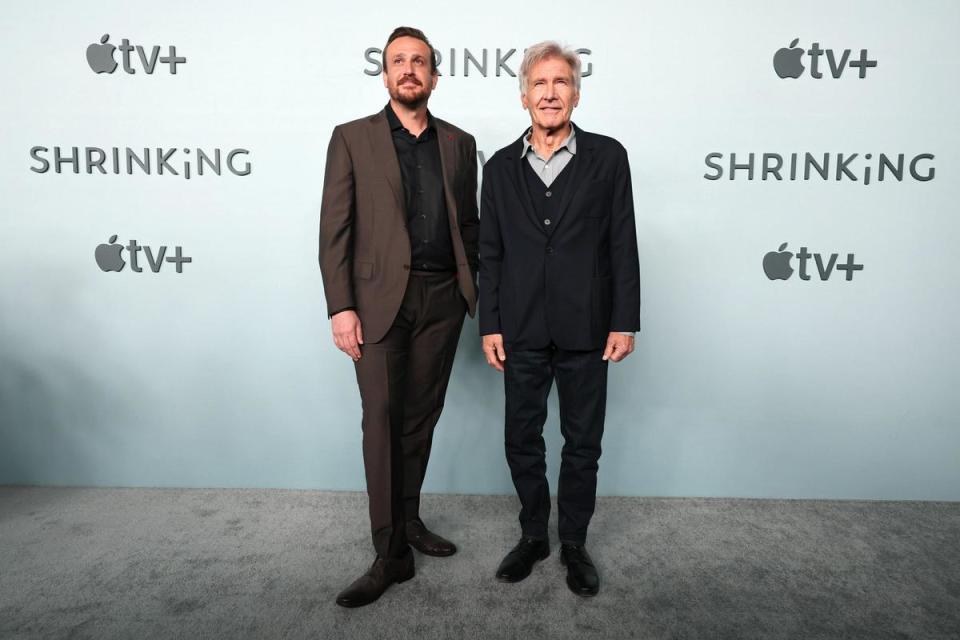 傑森席格（左）與哈里遜福特（右）。（Apple TV+提供）