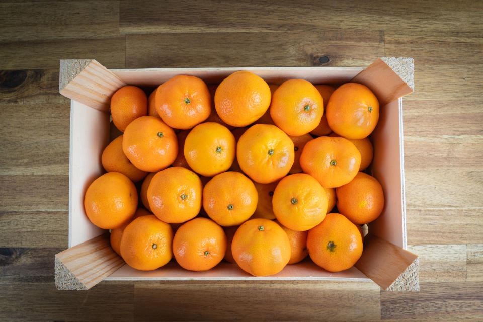 crate of oranges