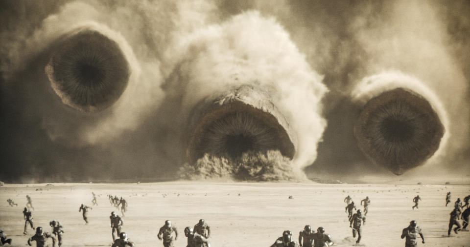 This image released by Warner Bros. Pictures shows a scene from "Dune: Part Two." (Warner Bros. Pictures via AP)