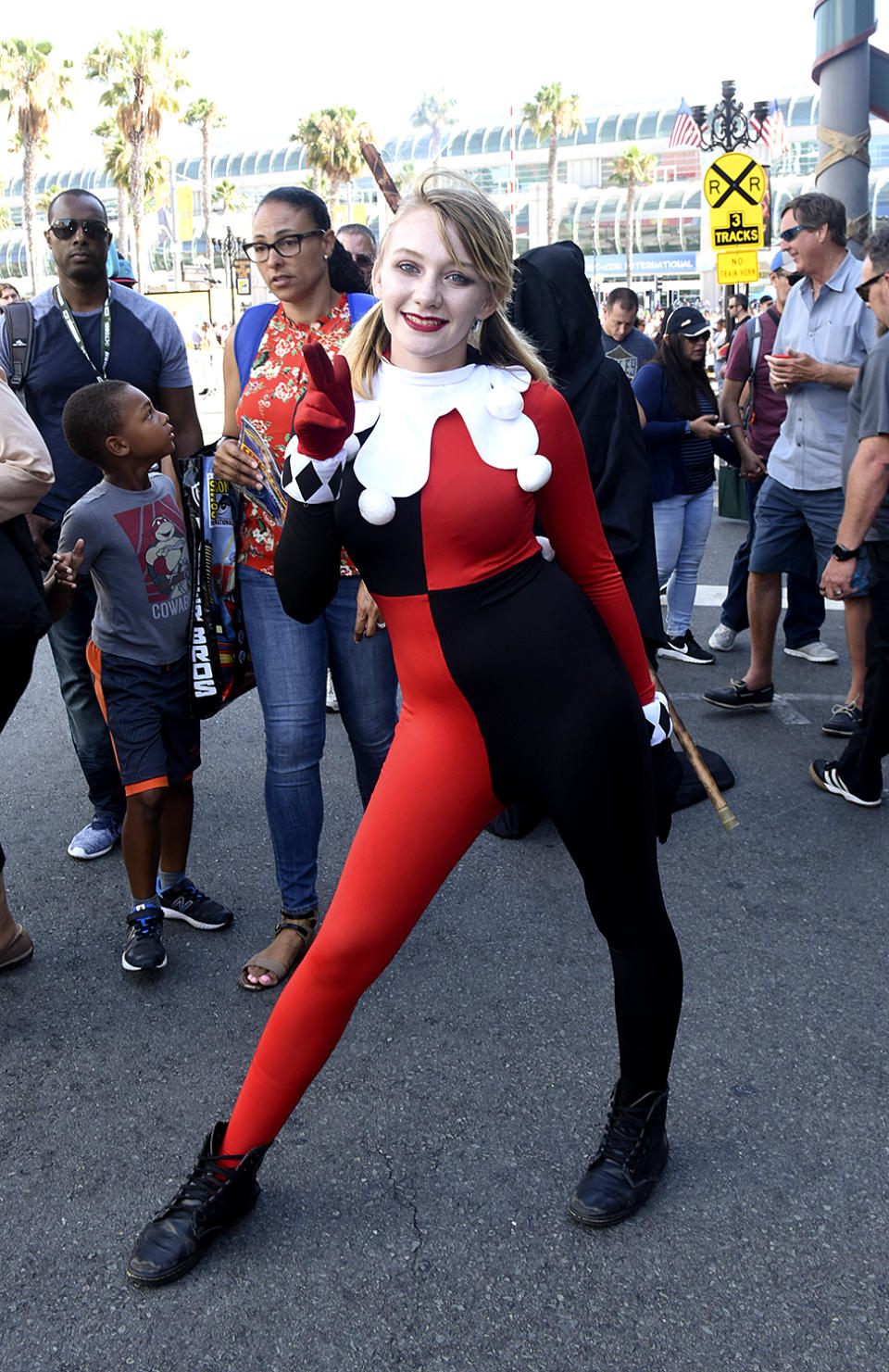 <p>Cosplayer dressed as Harley Quinn at Comic-Con International on July 19, 2018, in San Diego. (Photo: Vivien Killilea/Getty Images) </p>