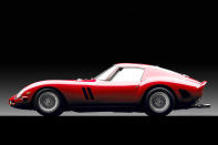 <p>The race version of Ferrari’s 250 is barely any less beautiful, it lower, longer nose, extra air intakes and upkicked Kamm tail mixing aggressive intent with beauty.</p>