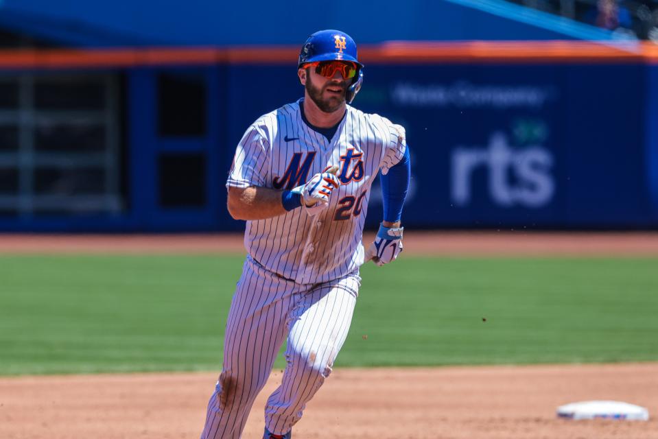 New York Mets first baseman Pete Alonso was placed on the injured list Friday.