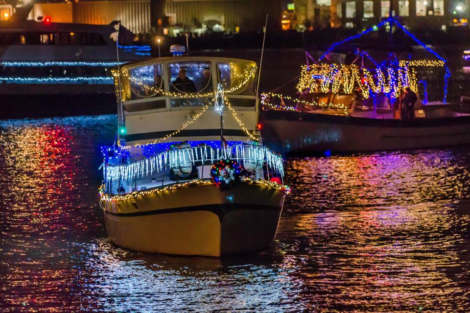Christmas Lights + Boats = Hallmark Moment
