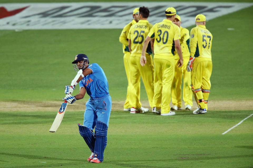 India lost the World Cup warm-up game in Adelaide on Sunday.