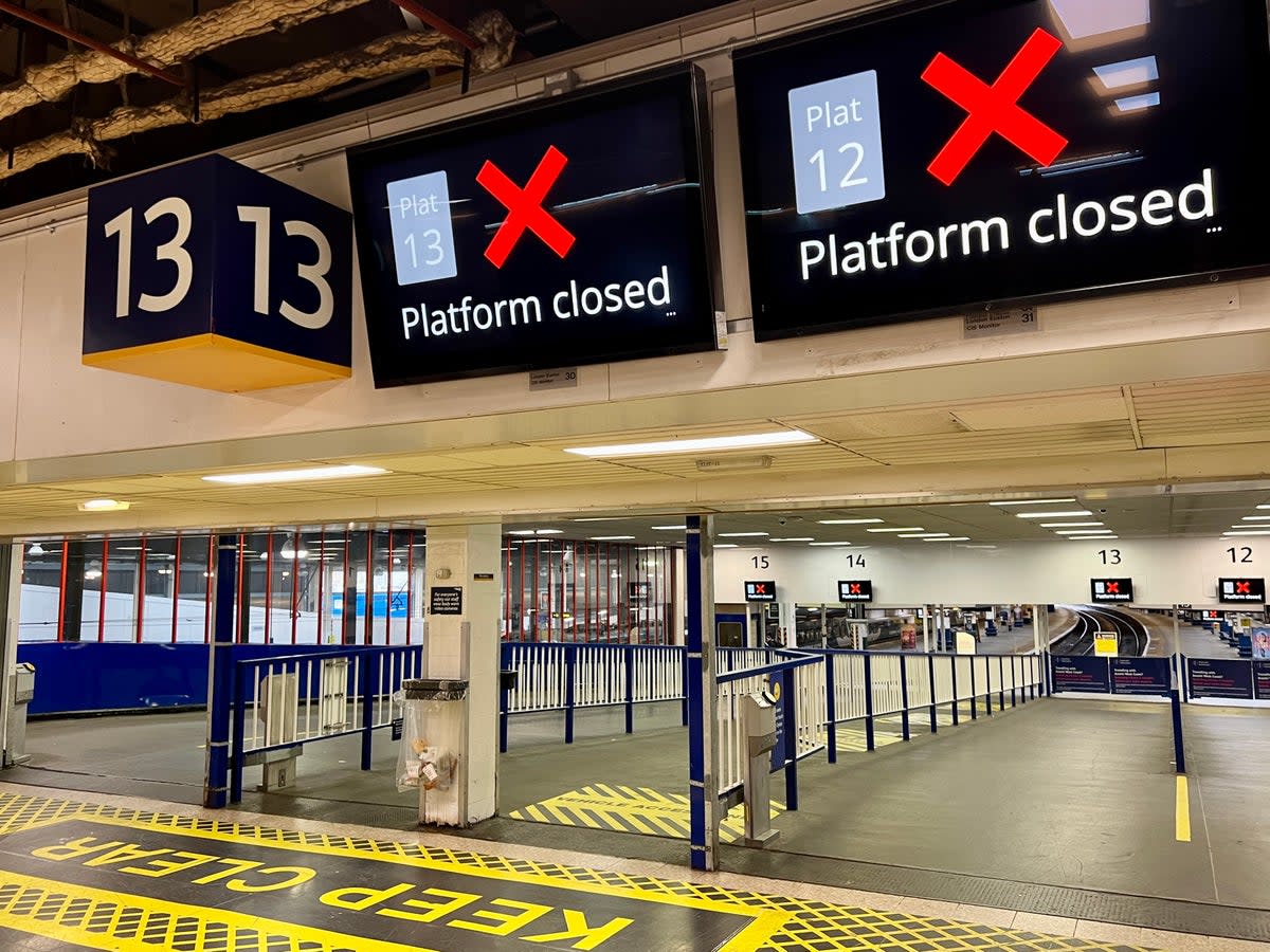No-go zone: London Euston station on 1 September 2023, the day of a strike by train drivers belonging to Aslef (Simon Calder)